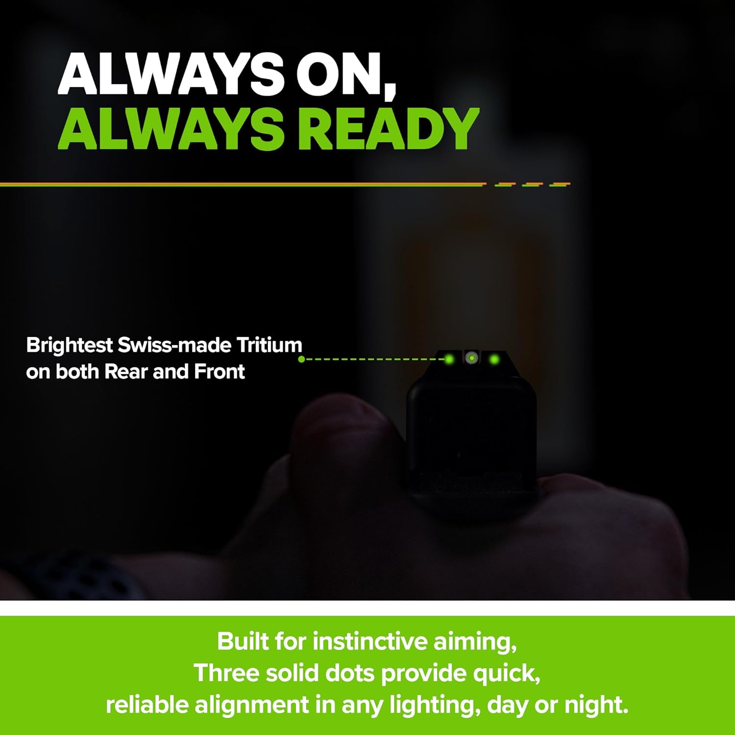 MEPROLIGHT Hyper-Bright Tritium Day/Night Pistol Sight Set