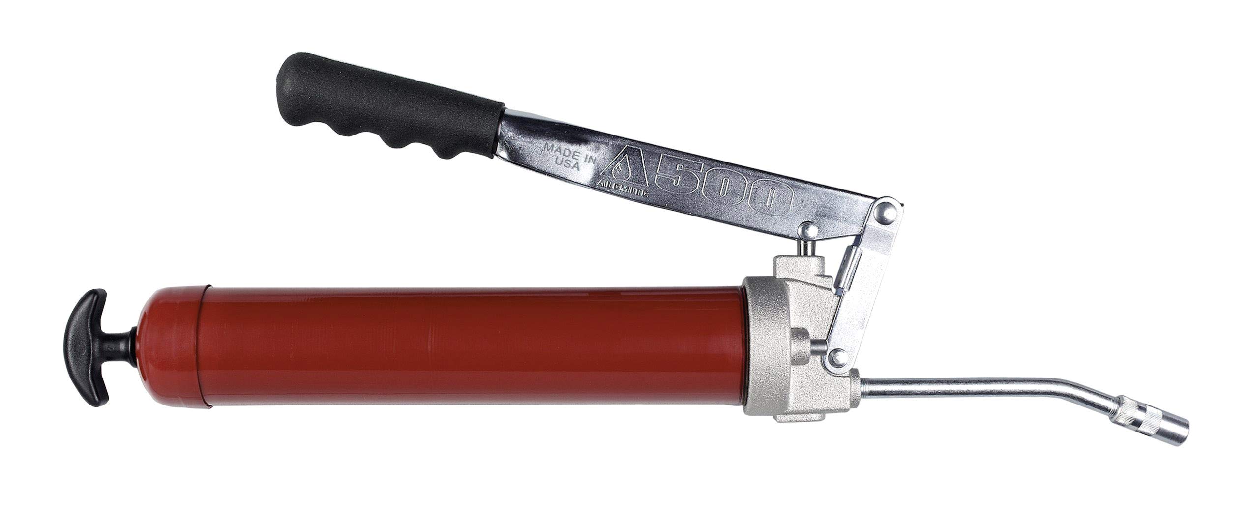 Alemite 500 Grease Gun, Develops up to 10,000 psi, Delivery 1 oz./21 Strokes, 16 oz. Bulk or 14 oz. Cartridge, 3-Way Loading