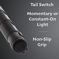 Nightstick MTU-106 Mini-TAC UV Flashlight with 2 AAA, Black,Small