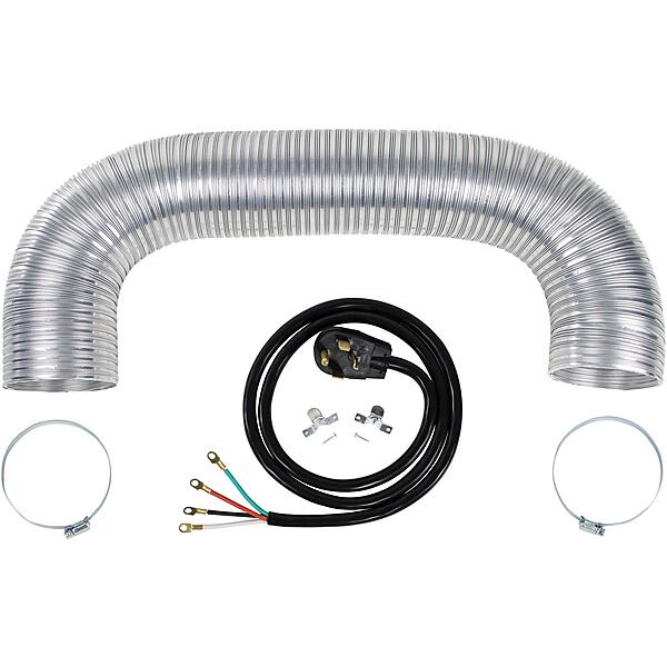 Certified Appliance Accessories CERT77007 Electric Dryer Duct Kit with 5 Foot Vent Duct and 6 Foot 4-Wire 30 Amp Power Cord