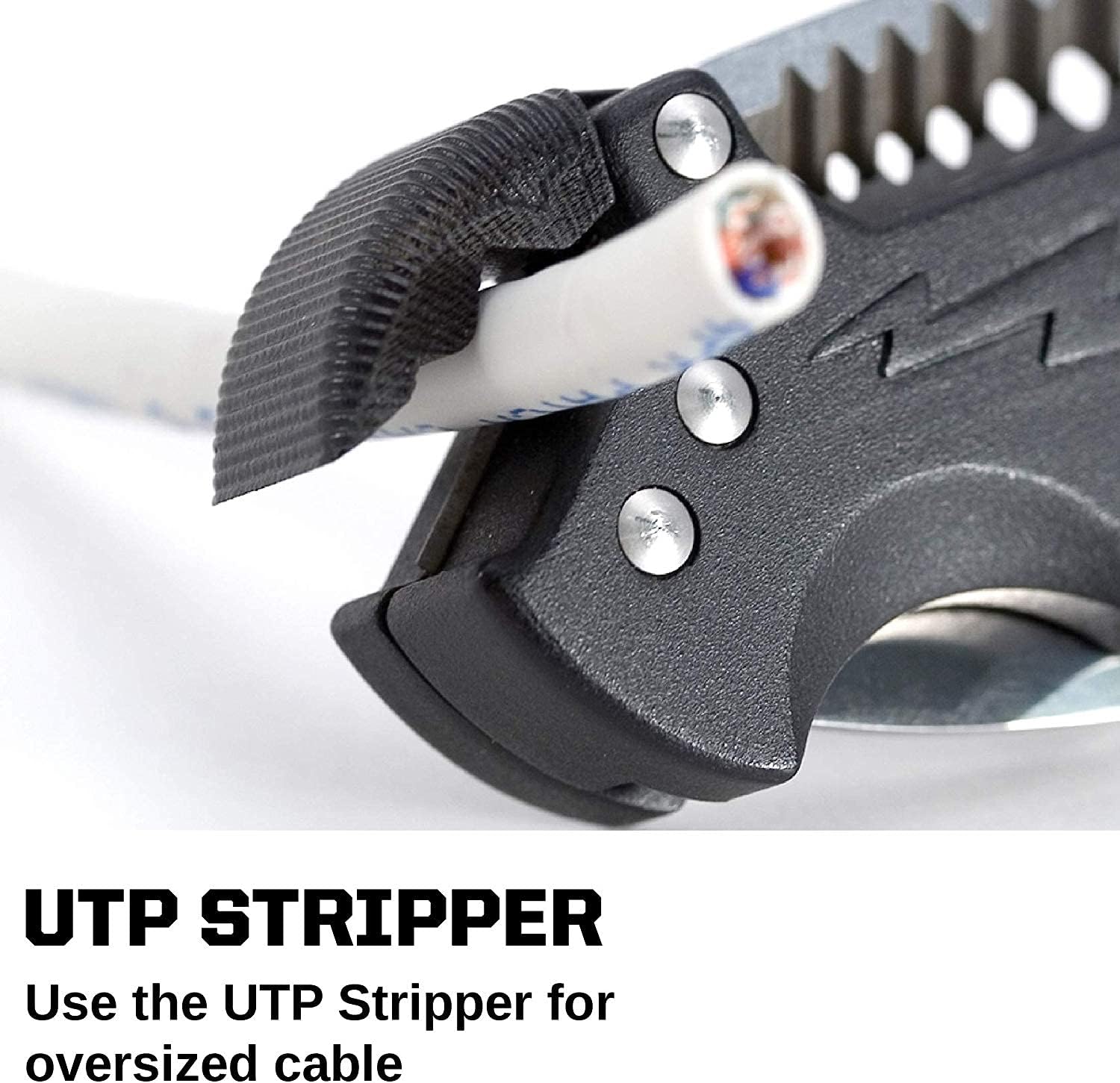 SOG Kilowatt- Electricians Pocket Knife with Wire Stripping Multi-Tool and 3.4 Inch AUS-8 Blade