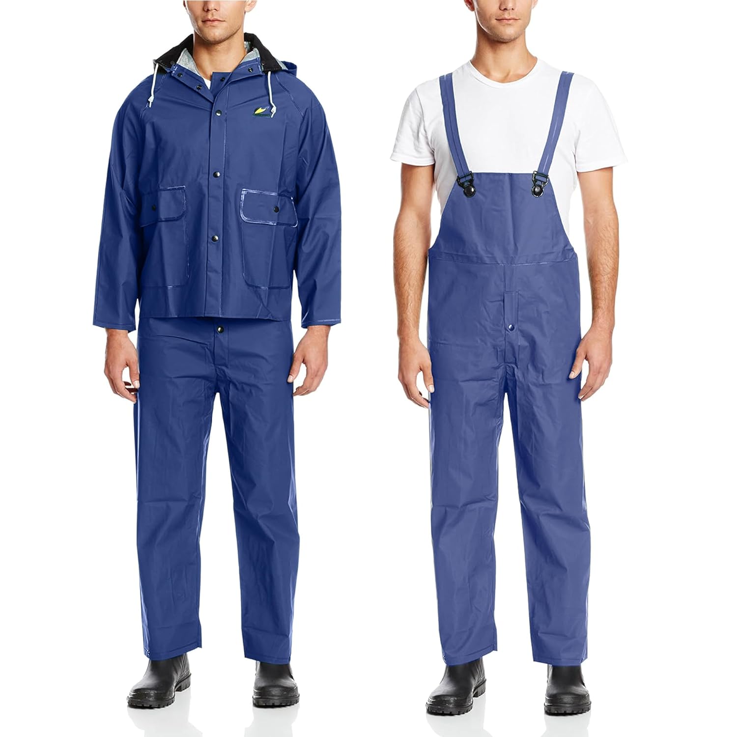 ONGUARD, Sitex 3 Pc Rain Suit, 100% Waterproof PVC, Lightweight and Durable, Blue, 76599, Size 2XL US