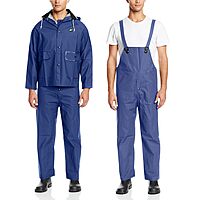 ONGUARD, Sitex 3 Pc Rain Suit, 100% Waterproof PVC, Lightweight and Durable, Blue, 76599, Size 2XL US