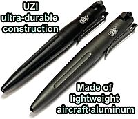 UZI Tactical Bolt Action Pen, Ultra-durable Aircraft Aluminum