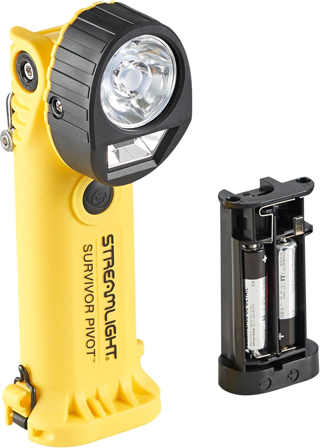Streamlight 91810 Survivor Pivot 325-Lumen Right Angle Articulating Dual Beam Flashlight with Alkaline Batteries and Clip