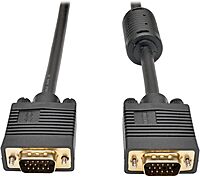 VGA Coax Monitor Cable, High Resolution Cable with RGB Coax HD15 M/M, 3-ft.