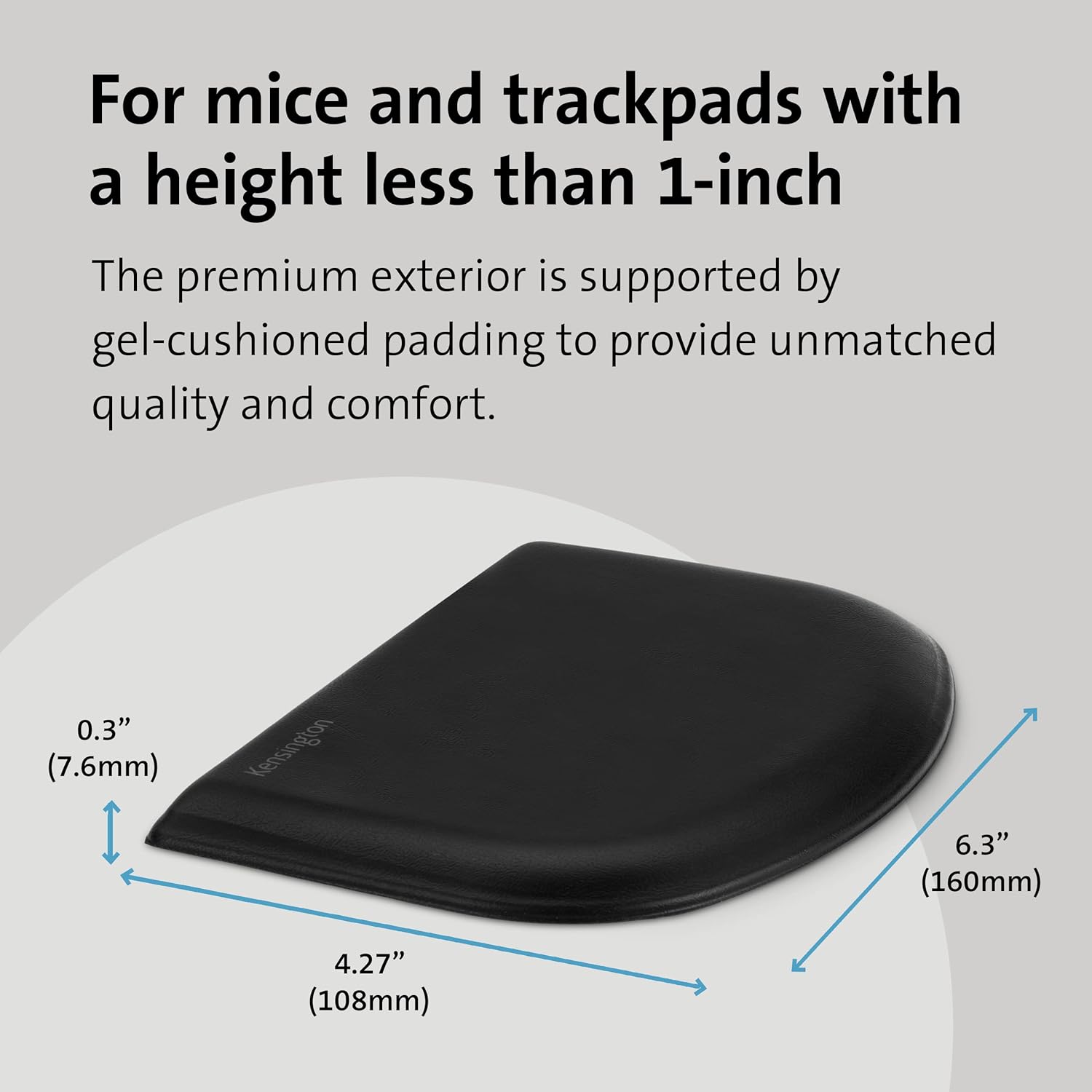 KENSINGTON ErgoSoft Gel Wrist Rest for Keyboard & Mouse