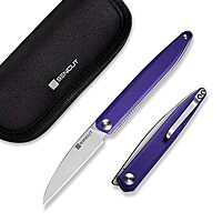 SENCUT Jubil Folding Pocket Knife D2 Wharncliffe, G10 Handle, Front Flipper