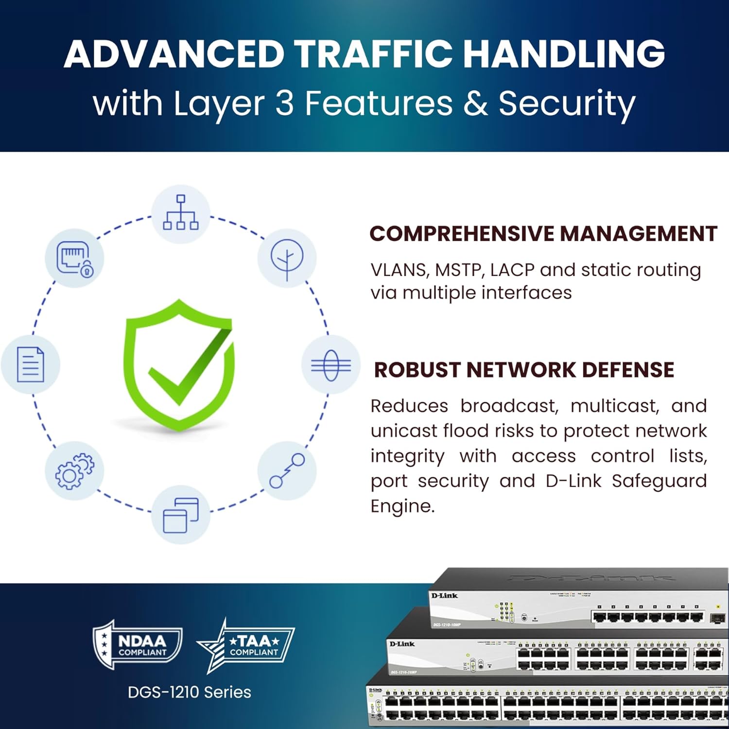 D-Link DGS-1210 Series Gigabit Smart Managed PoE+ Switches