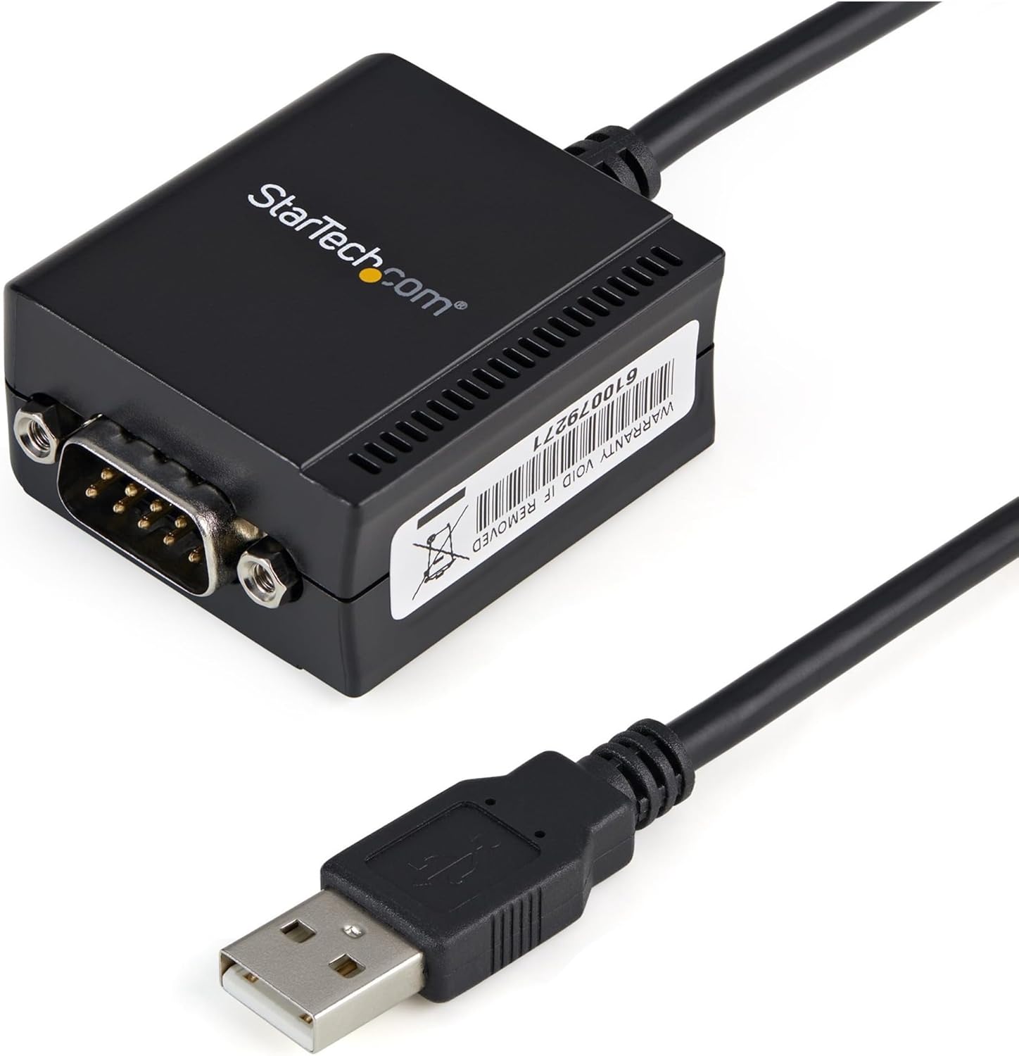 StarTech.com 6ft (1.8m) 1-Port FTDI USB to Serial RS232 Adapter Cable with COM Retention, USB to RS232 Adapter - TAA