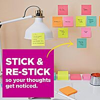 Post-it Super Sticky Pop Up Notes, 3 in x 3 in, 18 Pads, 90 Sheets/Pad, 2x the Sticking Power, School and Office Supplies, Sticky Notes for Surfaces