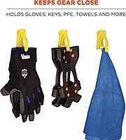 Ergodyne Squids 3405 Glove Clip Holder with Belt Clip, Lime (Pack of 2)