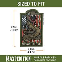 MAXPEDITION This We'll Defend 3D PVC Morale Patch