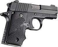 Hogue OverMolded Rubber Wraparound Grip with Finger Grooves for SIG SAUER P238