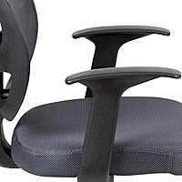 FLASH FURNITURE Flash Fundamentals Mid-Back Mesh Swivel Ergonomic Task Office Chair with Arms