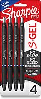 Sharpie S-Gel Gel Pens Medium Point (0.7mm) Blue Ink - 4 Count