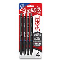 Sharpie S-Gel Gel Pens Medium Point (0.7mm) Blue Ink - 4 Count
