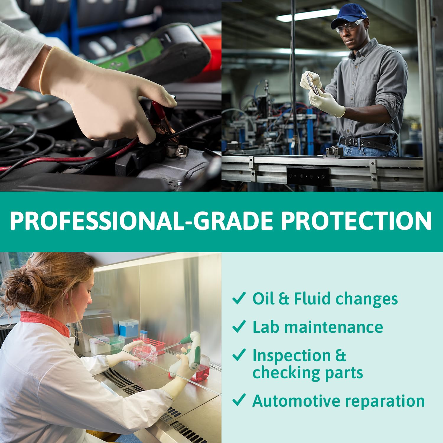 TouchNTuff Ansell Conform 69-210 Latex Glove, Powdered, Disposable, Rolled Beaded Cuff, 9" Length, 5 mils Thick