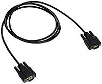 C2G Legrand DB9 Cable, Black Serial RS232 Cable, 6 Foot Serial Cable, CMG-Rated Female to Female Serial Cord, C2G 52035