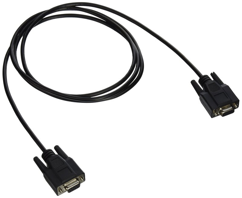 C2G Legrand DB9 Cable, Black Serial RS232 Cable, 6 Foot Serial Cable, CMG-Rated Female to Female Serial Cord, C2G 52035