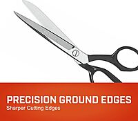 Crescent Wiss 8-1/8" Industrial Bent Trimmers - Heavy Duty Scissors Cutting Tool for Sewing Fabric, Carpet, Drapery