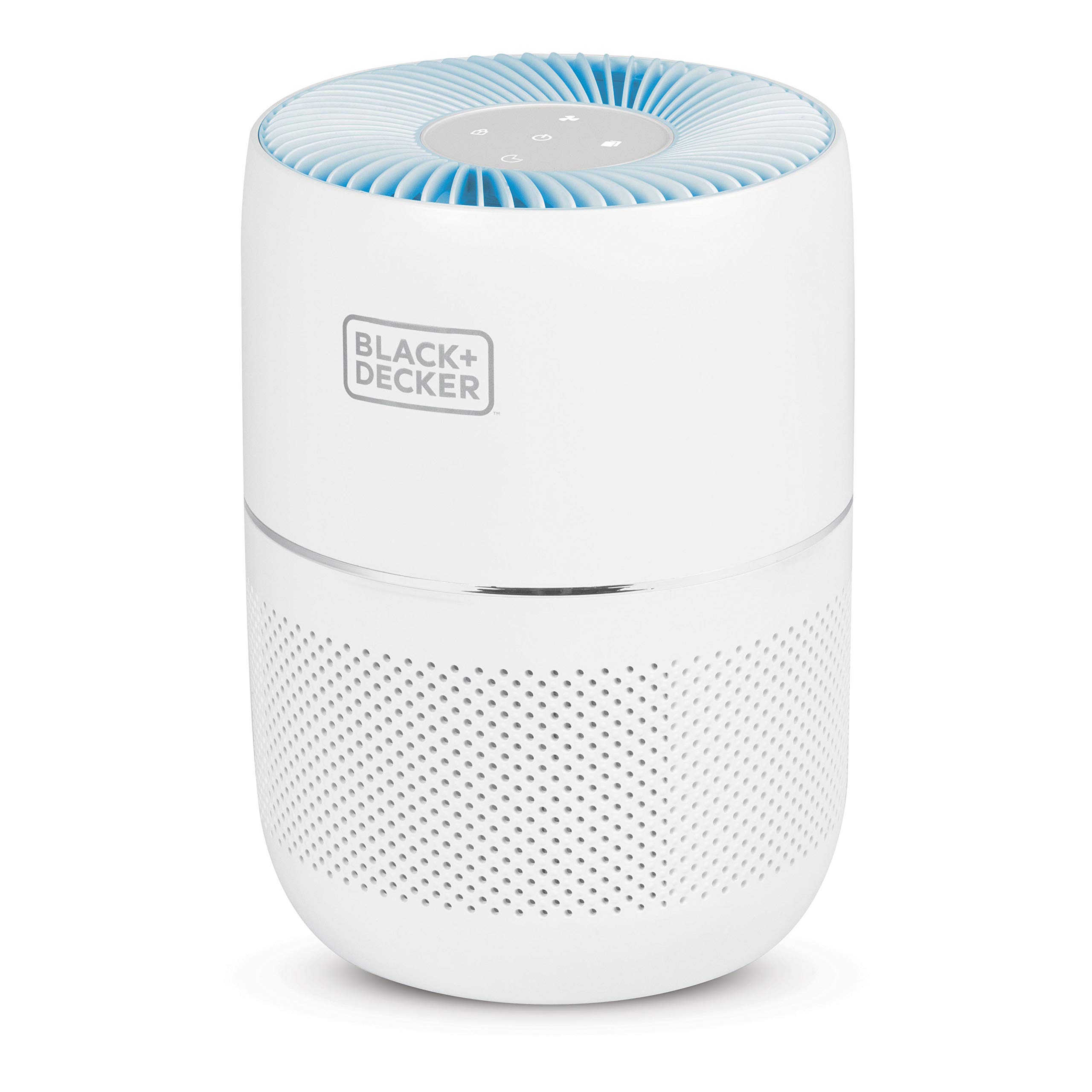 BLACK+DECKER Tabletop Air Purifier with Indicator Lights, HEPA Air Purifier for Rooms Up To 435 Sq. Ft. per 5 Air Changes