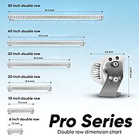 BLACK OAK Pro Series 3.0 Curved Double Row LED Light Bar - Combo Optics, IP69K