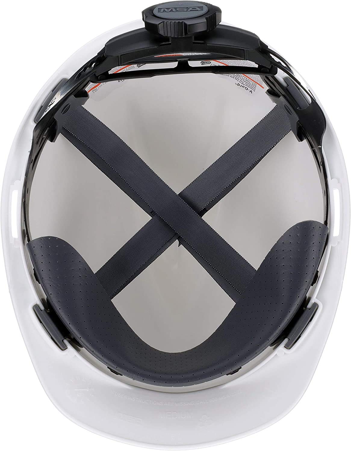 MSA 475358 V-Gard Cap Style Safety Hard Hat With Fas-Trac III Ratchet Suspension | Polyethylene Shell