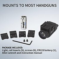 Nightstick TCM-550XL Compact Rail-Mounted Tactical Light - Waterproof Impact-Resistant Tactical Flashlight with Easy