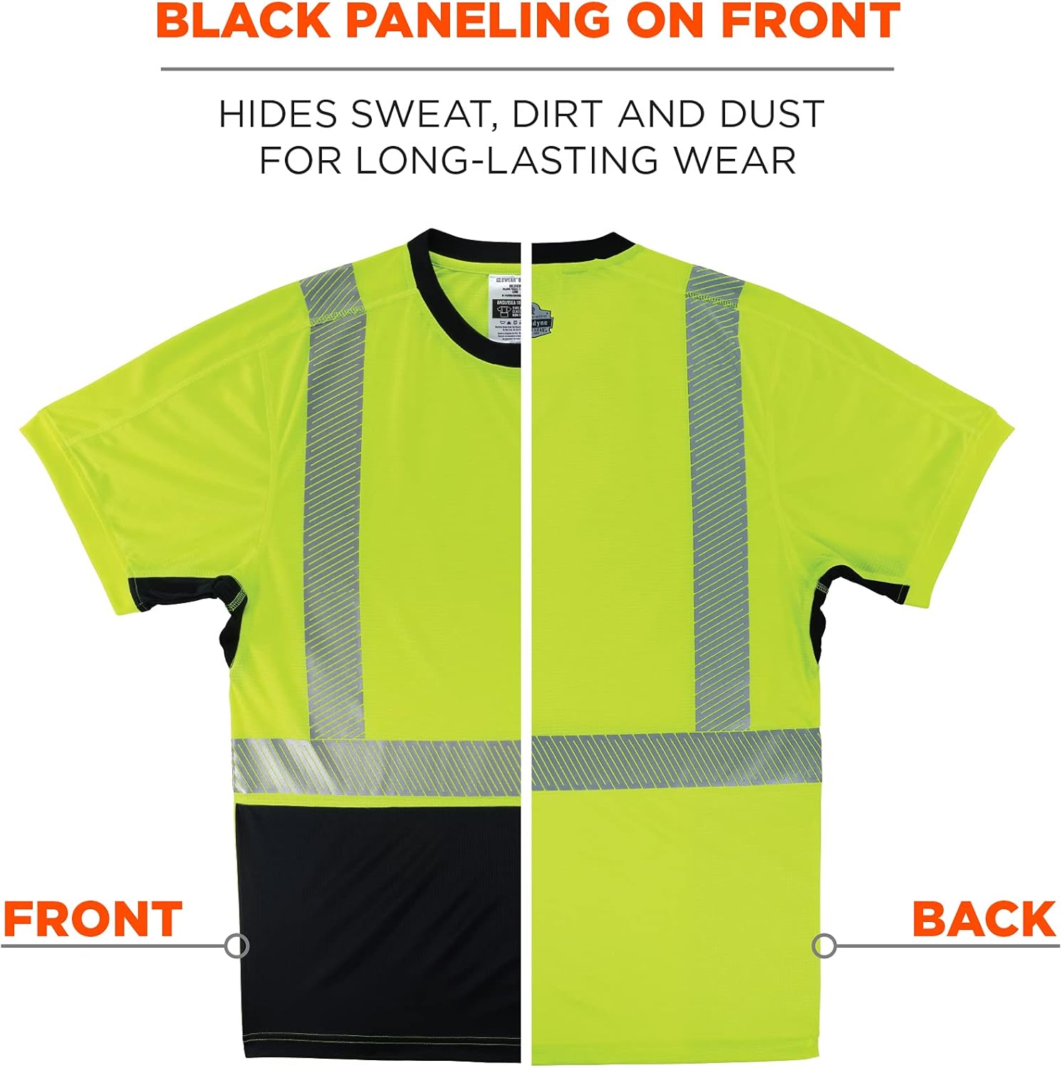 ERGODYNE GloWear 8283BK Lightweight Hi-Vis T-Shirt