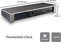 StarTech.com USB-C Dual Monitor Docking Station for MacBook Pro/Air M1 M2 M3 M4 & Windows, Universal 4K 60Hz USB C DP Thunderbolt Dock, 85W Laptop Charging