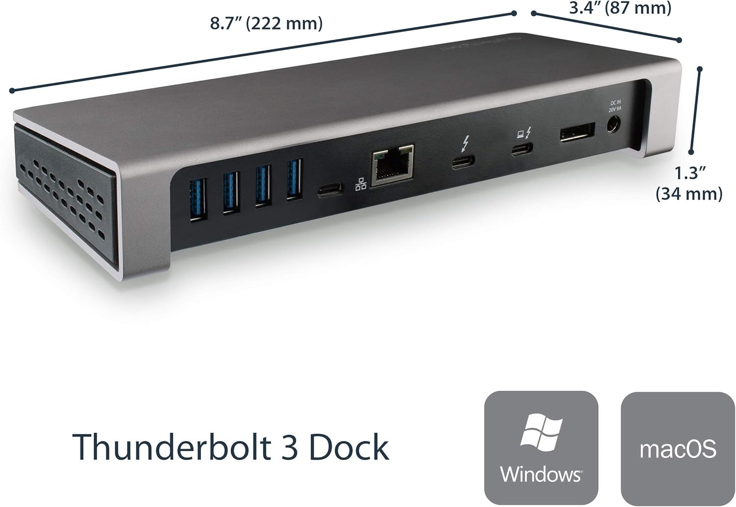 StarTech.com USB-C Dual Monitor Docking Station for MacBook Pro/Air M1 M2 M3 M4 & Windows