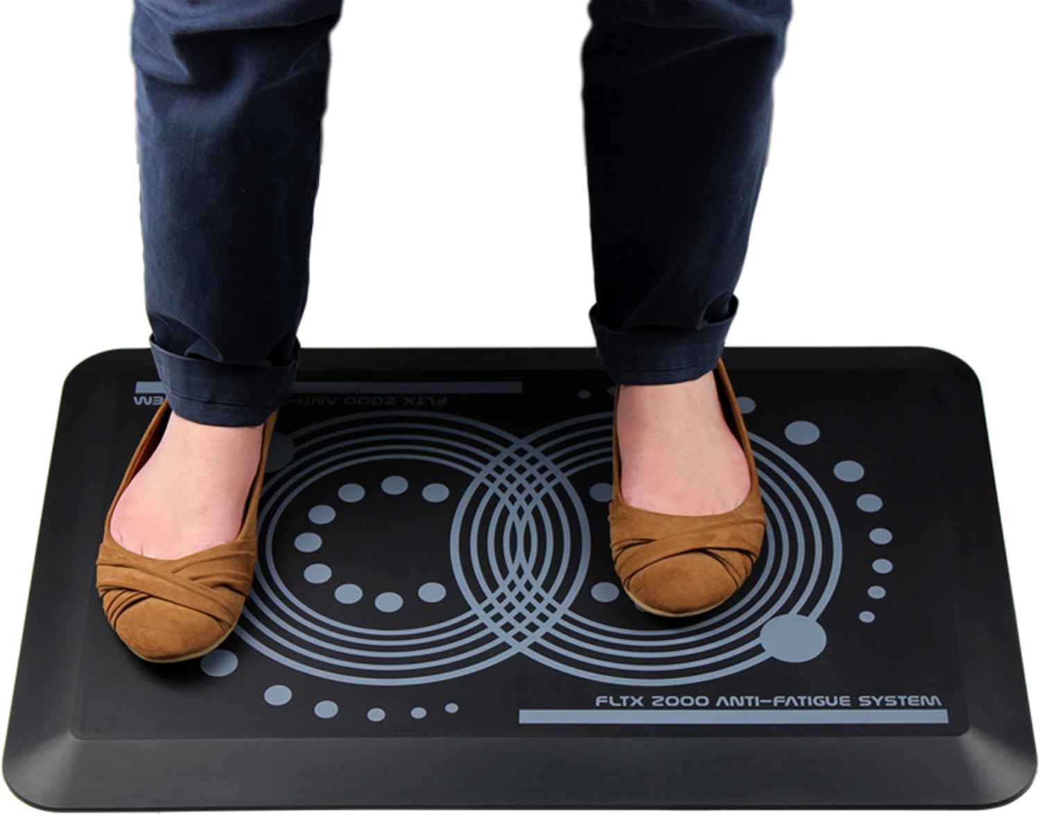 Floortex AFS-TEX 2000 Active Anti-Fatigue Mat, 20in x 32in, Midnight Black