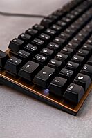 Cherry KC 200 MX Mechanical Office Keyboard with New MX2A switches. Modern Design with Metal Plate Frame. (Bronze withMX2A