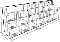 AZAR DISPLAYS Acrylic Brochure Holders, Clear