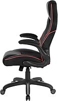 OSP Home Furnishings Xeno Ergonomic Adjustable Faux Leather Gaming Chair with Integrated Headrest and Airflow Cooling Material