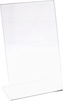 Azar Displays Acrylic L-Shaped Sign Holders, Clear - Pack of 10