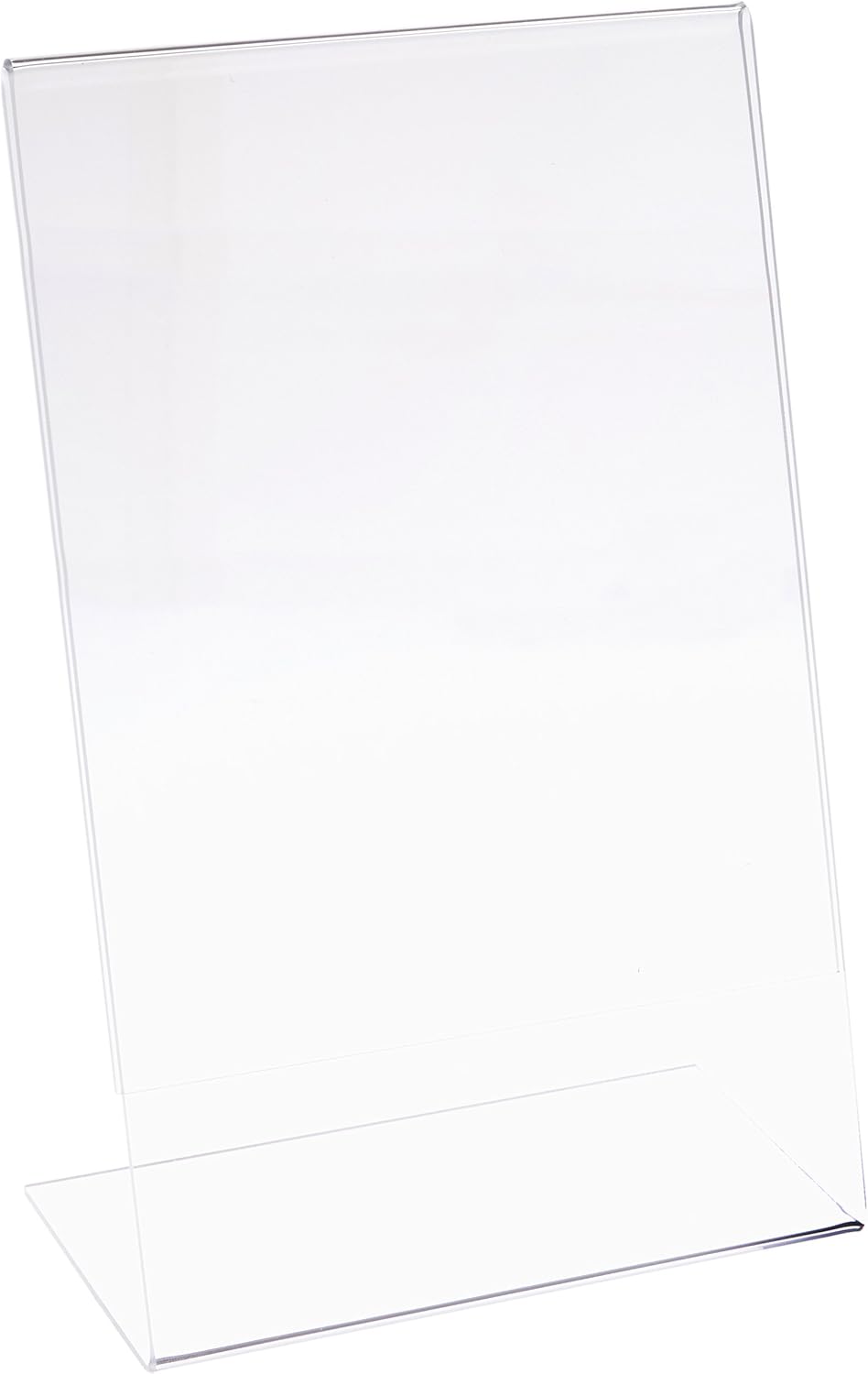 Azar Displays Acrylic L-Shaped Sign Holders, Clear - Pack of 10