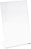 Azar Displays Acrylic L-Shaped Sign Holders, Clear - Pack of 10