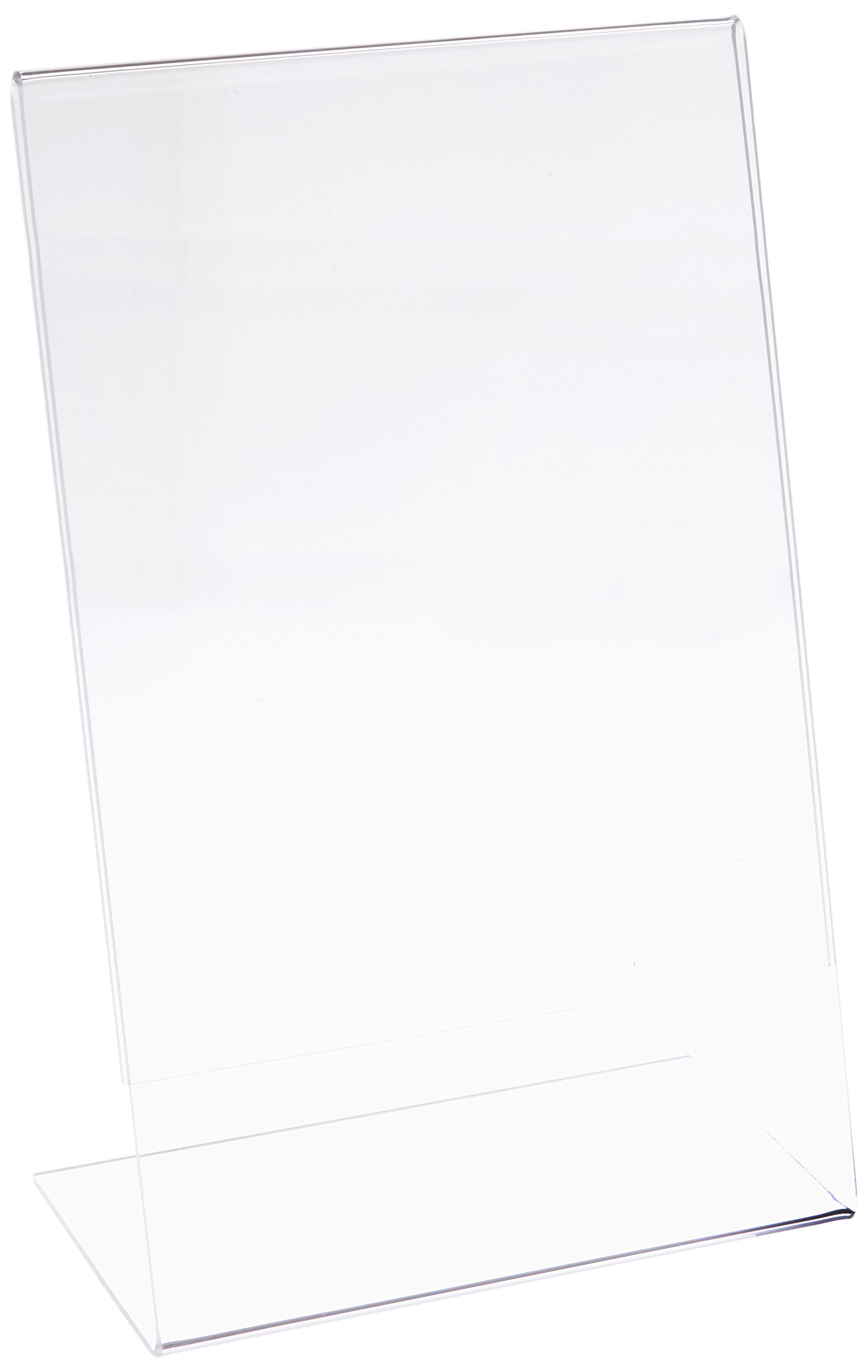 Azar Displays Acrylic L-Shaped Sign Holders, Clear - Pack of 10