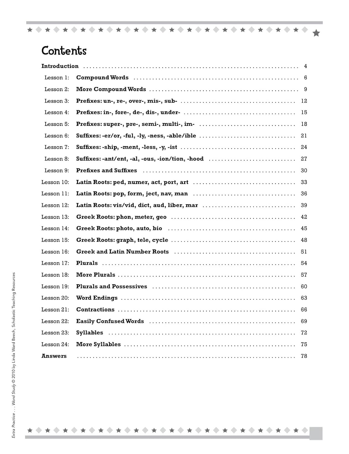 Scholastic Extra Practice For Struggling Readers: Word Study