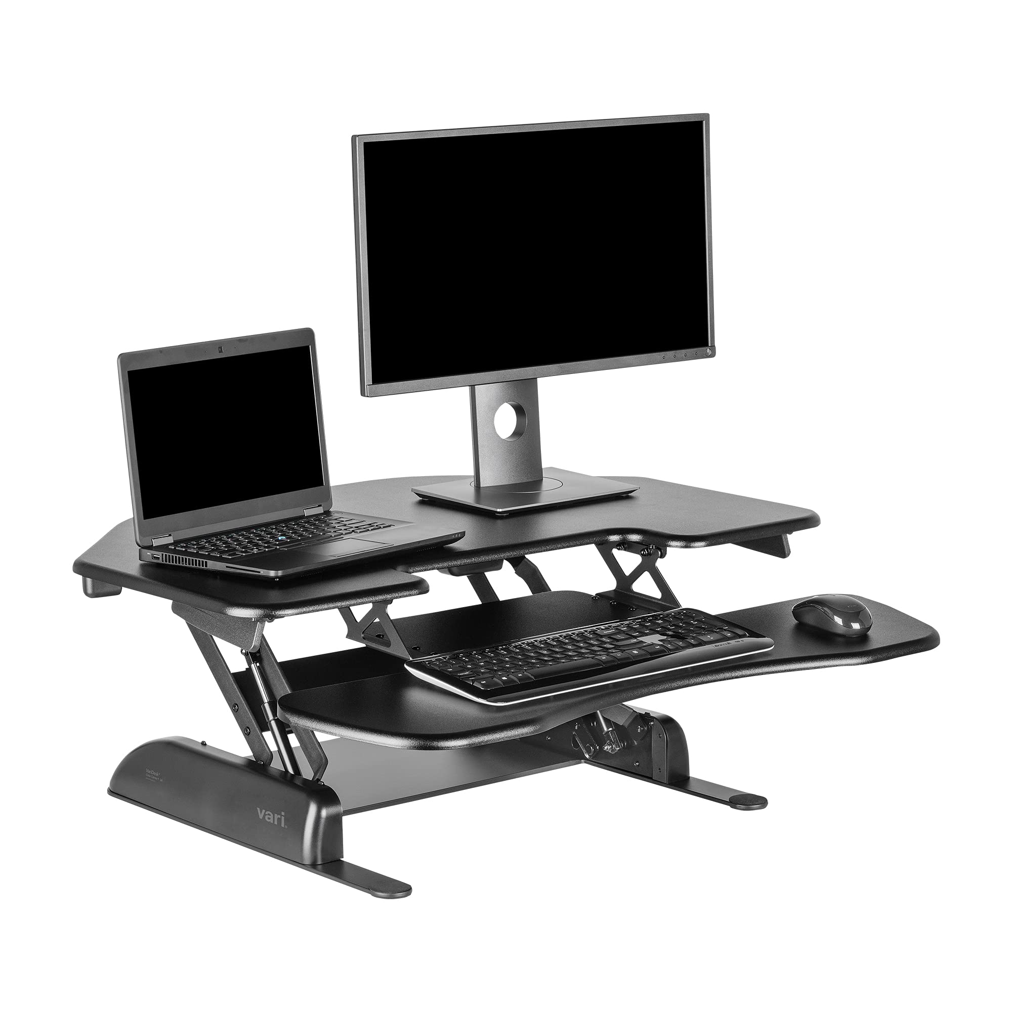 Vari - VariDesk Cube Corner 36 - Cubicle Standing Desk Converter for Dual Monitors