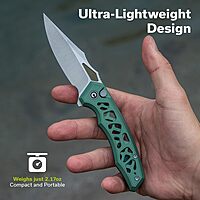 CIVIVI Anaaki Folding Pocket Knife 2.98\" Nitro-V Blade Aluminum Skeletonized Handle