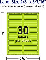 AVERY Printable Rectangle Labels with Sure Feed Technology