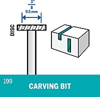 Dremel 199 Rotary Tool Accessory Carving Bit- Perfect for Wood, Plastic, and Soft Metals Disc 3/8 in
