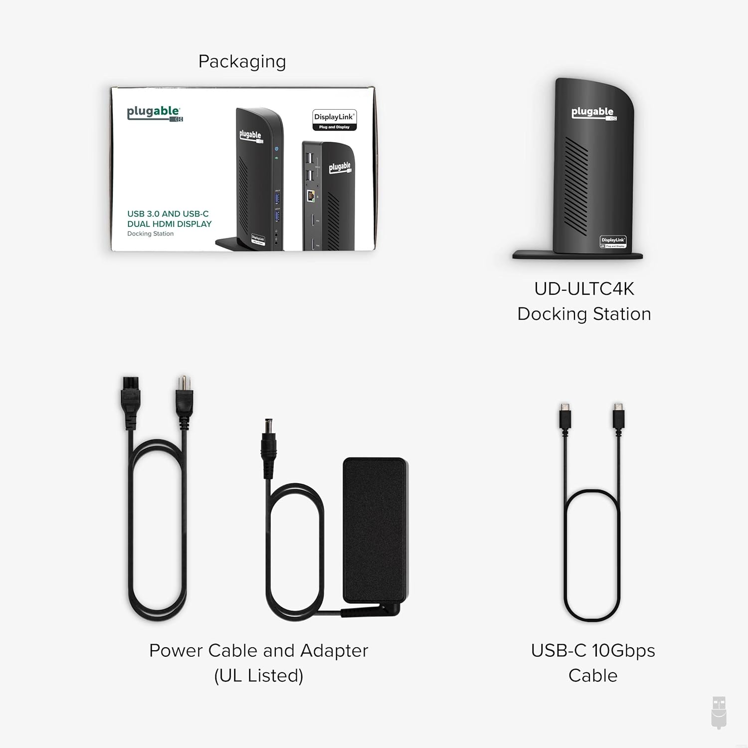 Plugable 13-in-1 USB C Docking Station 4K Triple Monitor with 100W Power Delivery | USB C Dock for Windows, Mac, ChromeOS