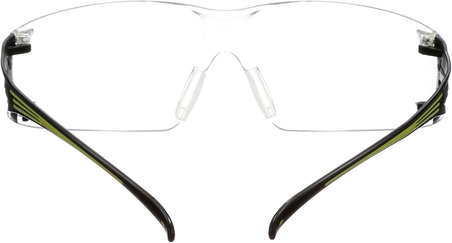 3M SecureFit Bifocal Safety Glasses with Black/Lime Temples Clear Anti-Fog Lens