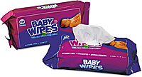 Royal Paper Baby Wipes Refills, White, 80 Wipes Per Pack - Case Of 12 Packs