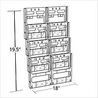 AZAR DISPLAYS Wall-Mount Brochure Holder