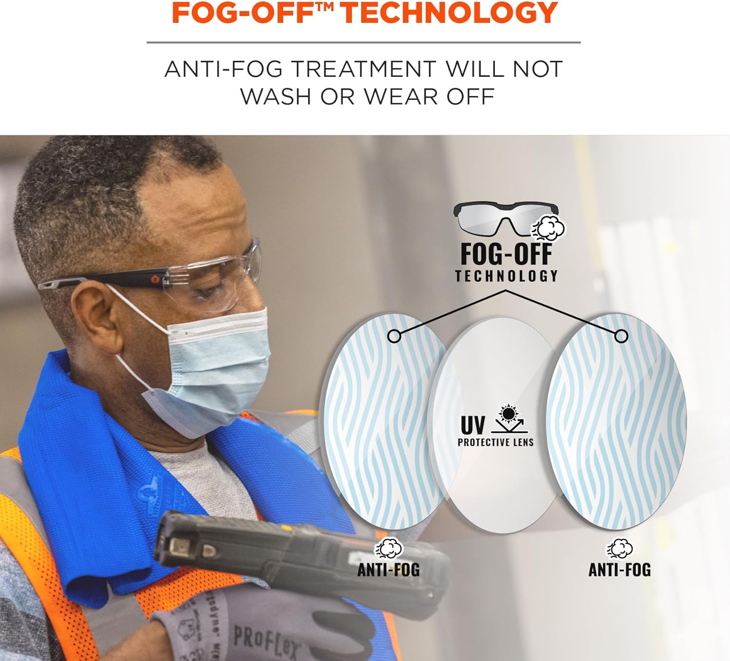 ERGODYNE Skullerz VALI Frameless Safety Glasses